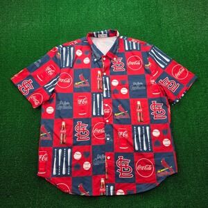 St Louis Cardinals Coca Cola MLB Hawaiian Shirt Mens XL Aloha All Over Print